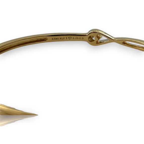 Pandora Infinite Lab-grown Diamond Bangle 0.25ct 14k in Yellow Gold - Picture 6 of 6